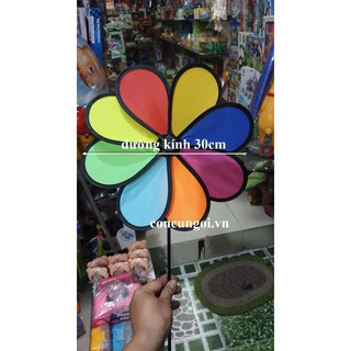 chong chóng cầu vồng 8 cánh, 30cm