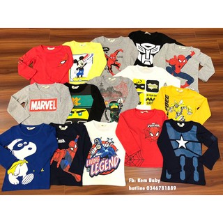 Áo H M bé trai dài tay Spiderman, Superman, Batman