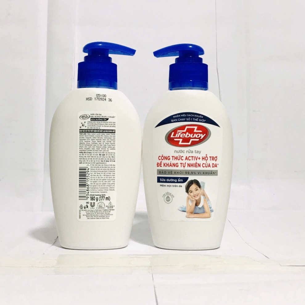 Nước rửa tay Lifebuoy chai 180g