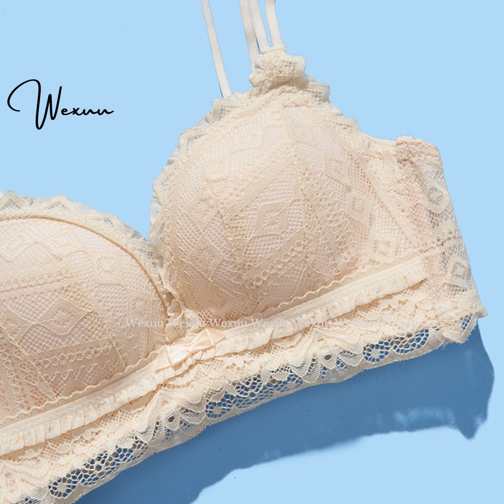 Áo lót nữ ren Wexuu Design thiết kế không gọng đệm dày nâng ngực gợi cảm, có lỗ thông hơi - AV26