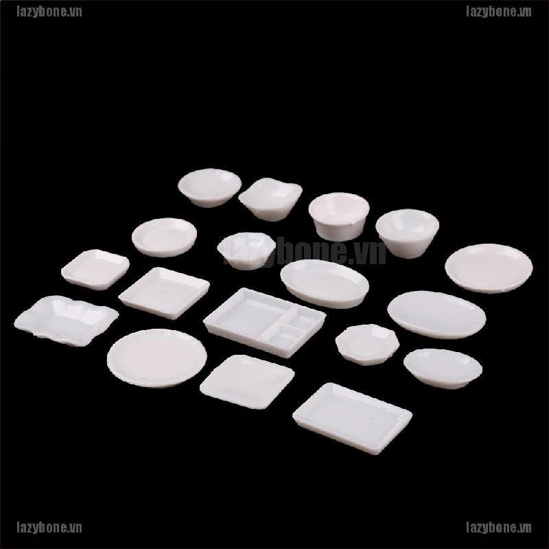 Bộ 18 Mô Hình Đĩa Nhựa Dễ Thương Cho Búp Bê Tỉ Lệ 1 / 12