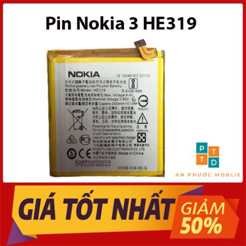 [Ảnh Thật] Pin điện thoại nokia 3/ HE-319