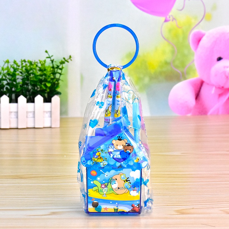 Hộp cắm bút nhựa để bàn hình ngôi nhà kèm dụng cụ học tập Giá Rẻ