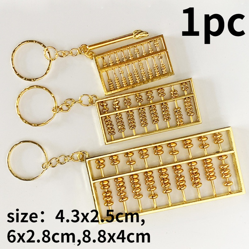 Móc Khóa Hình Bàn Tính Đếm Số Bằng Kim Loại Độc Đáo