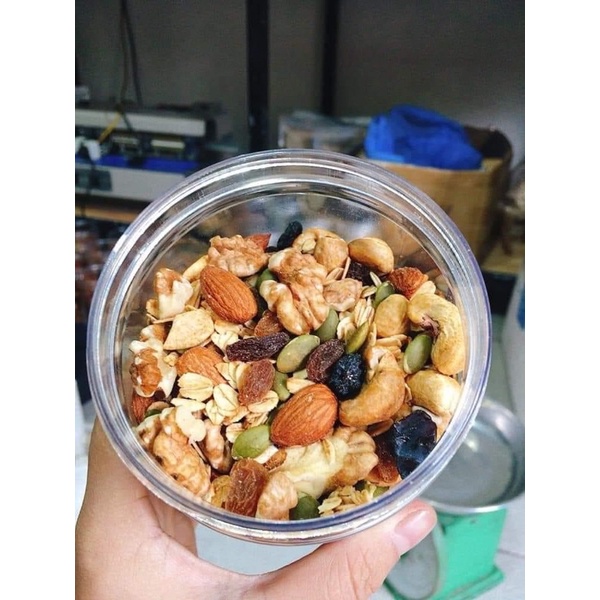 1Kg Ngũ Cốc Granola VIP Healthy Siêu Hạt 3 Thơm, Ngon