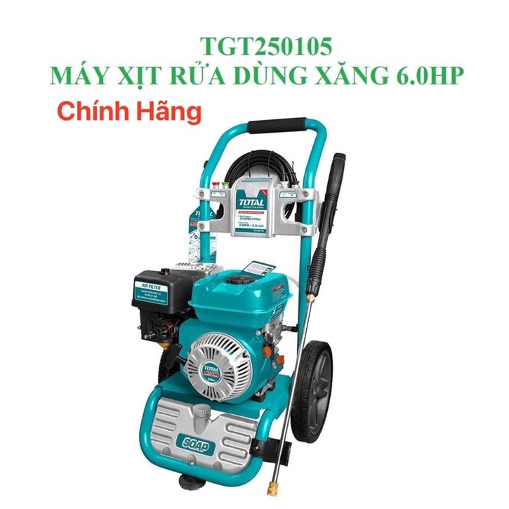 TOTAL Máy Xịt Rửa Xe Dùng Xăng 6.0HP TGT250105(Cam kết Chính Hãng 100%)