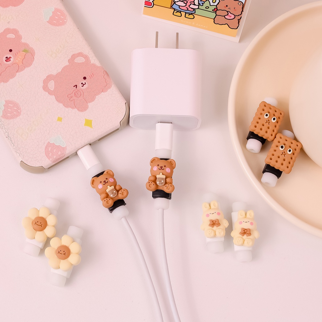 Đốt cháy Dễ Thương ◆ Phụ Kiện Bảo Vệ Cáp Sạc 20W 11 13 12 Android usb Sang Cổng type c Tiện Dụng