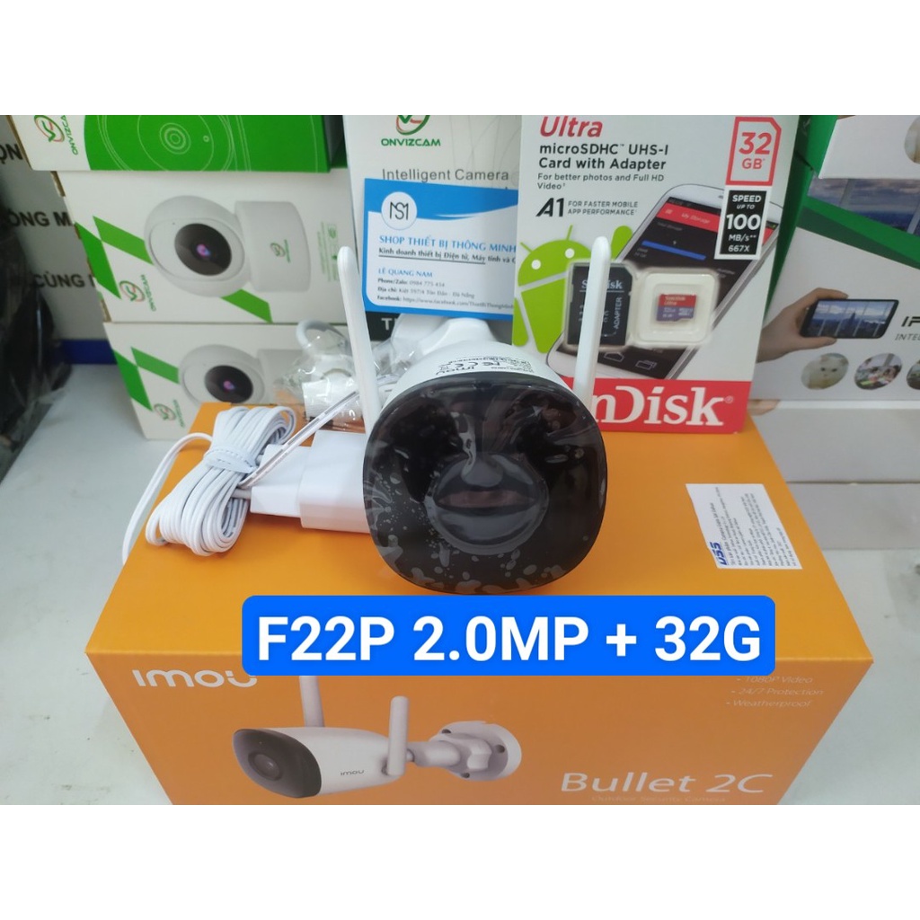 Camera IMOU F42P/F22P độ phân giải 4.0MP/2.0MP Ngoài trời chống nước, chính hãng fullbox 100%