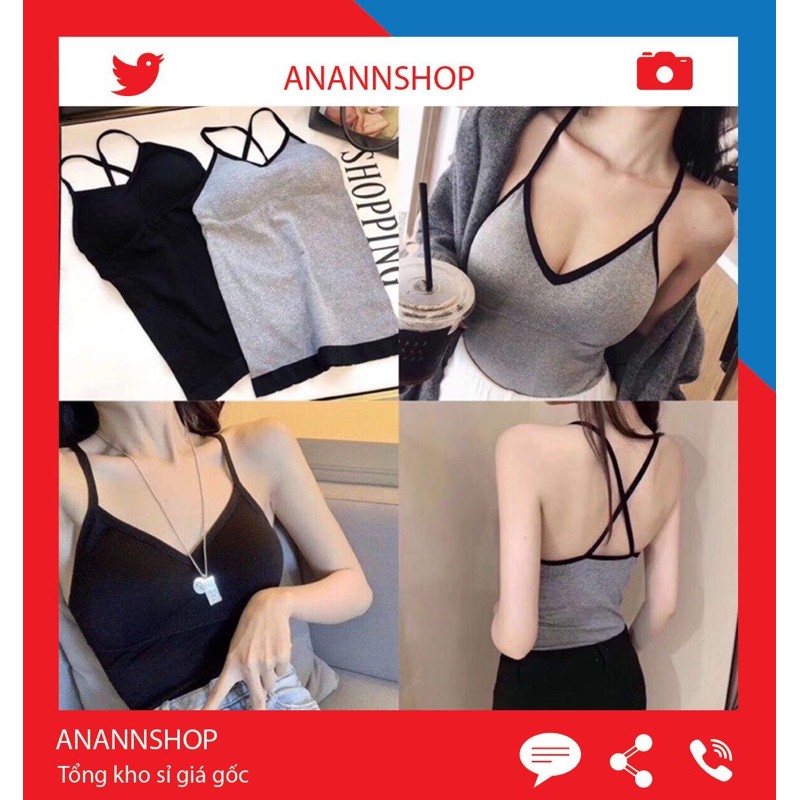 ( Anannshop ) Áo hai dây hàng đẹp