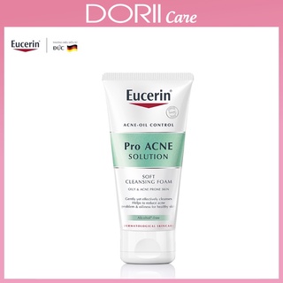Sữa rửa mặt cho da mụn eucerin pro acne cleansing foam 50g