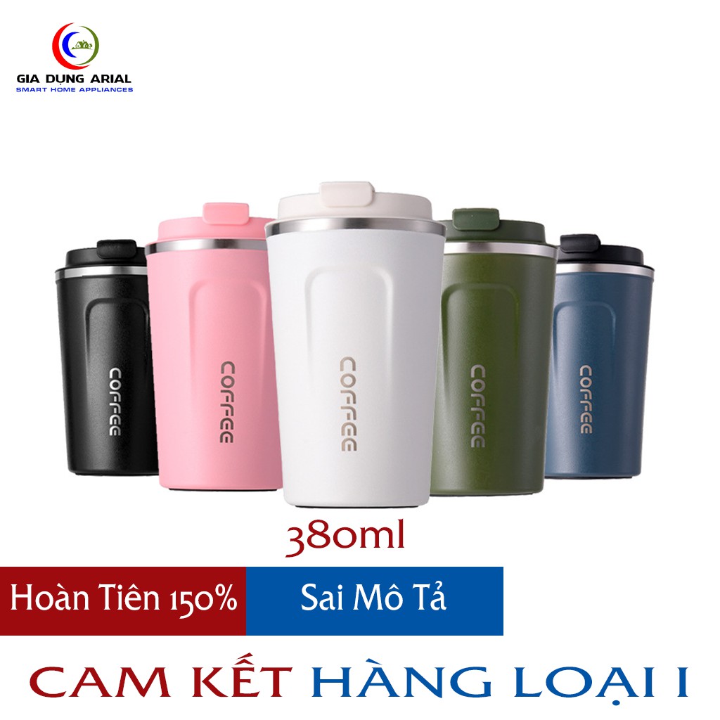 [LOẠI CHUẨN] Cốc Giữ Nhiệt Coffee Holic Dung Tích 380ml Thích Hợp Đựng Nước Cafe Giữ Nhiệt 6 Tiếng