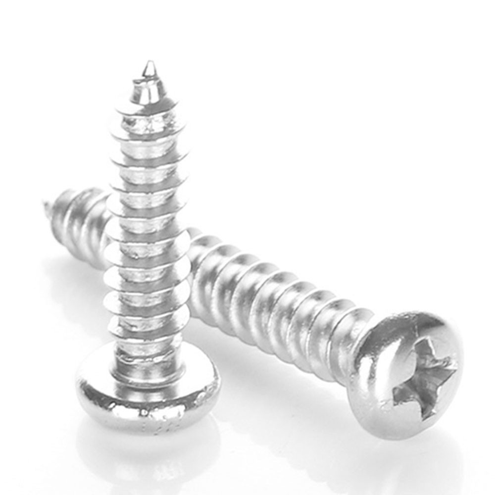 CACTU New Chipboard Wood Screws A2 Fully Threaded Cross Head Self Taping Stainless Steel Fasteners Pozi Countersunk