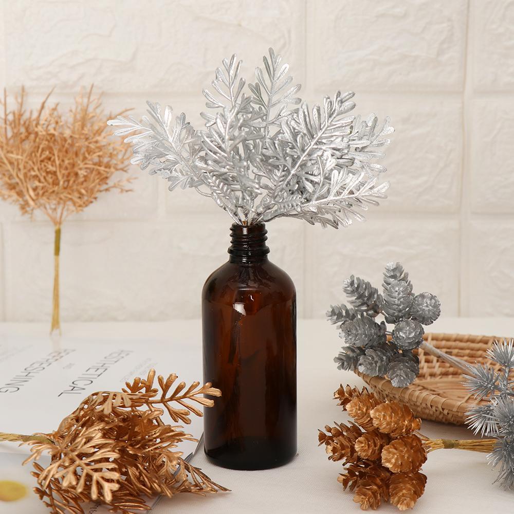 CONOPERY Set 6 / 10 Nhánh Cây Thông Giả Trang Trí Giáng Sinh / Tiệc Cưới DIY