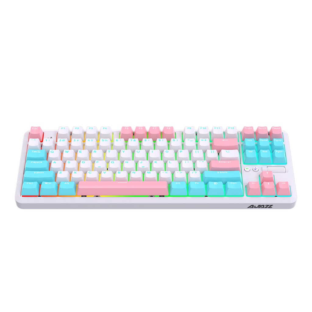 Bàn Phím Ajazz K870T Pro Hotswap Led RGB 3 Mode kết nối Bluetooth 5.0/2.4G/Loại C Có Dây Cơ Chơi Game Win/MacOS/IOS
