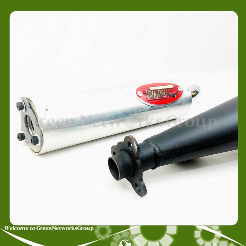 Pô xì po tăng tốc bụng đen + lon pô tăng tốc AHM dành cho dòng xe 2 thì Greennetworks