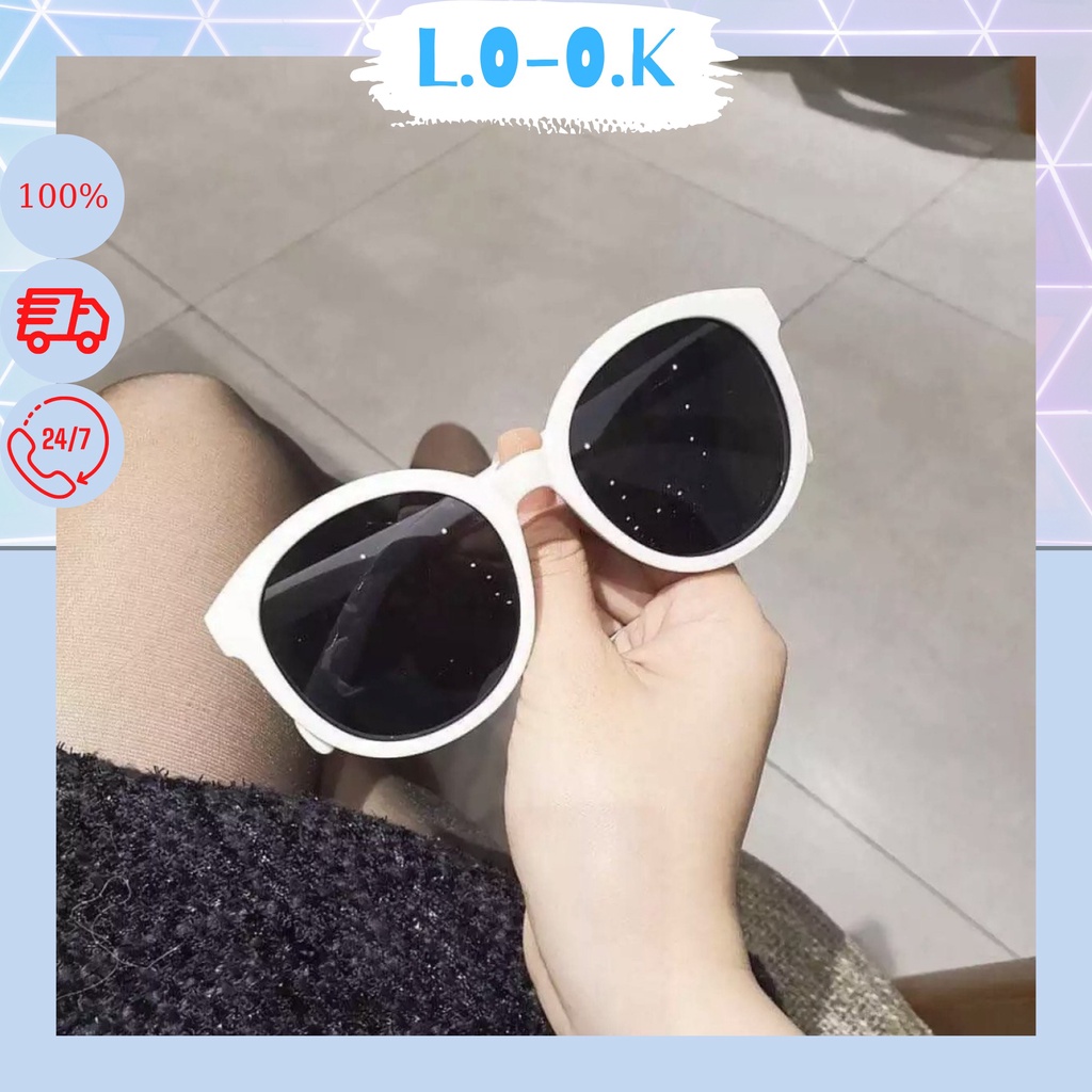 Kính Mắt Thời Trang Viền Trắng Sành Điệu Siêu Xinh V2_LOOK