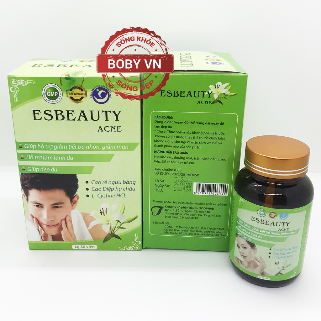 Esbeauty Acne - Làm đẹp da, giảm tiết bã nhờn, giảm mụn