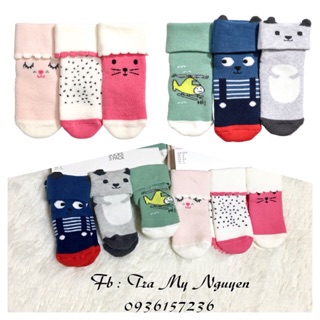 Set 3 đôi tất cao cổ hoạ tiết HM auth