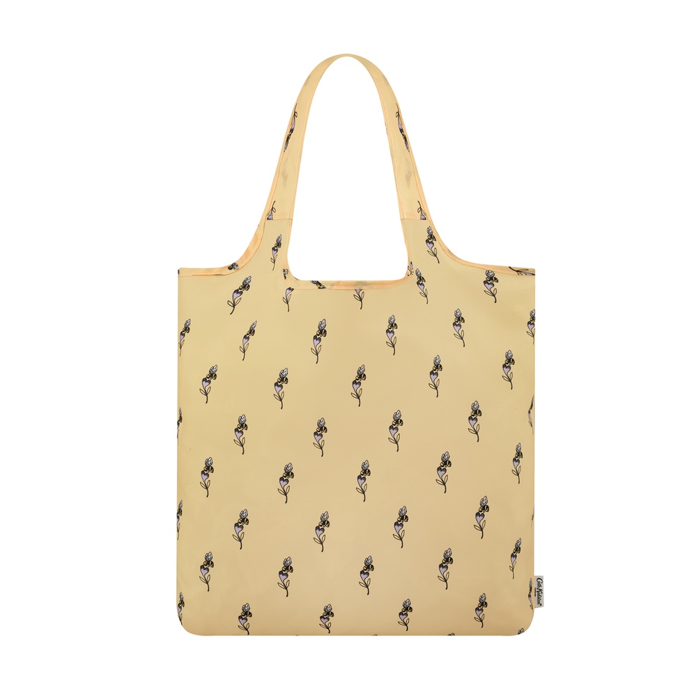 Cath Kidston - Túi đeo vai xếp gọn/Foldaway Shopper - Bee & Heart - Yellow -1041781