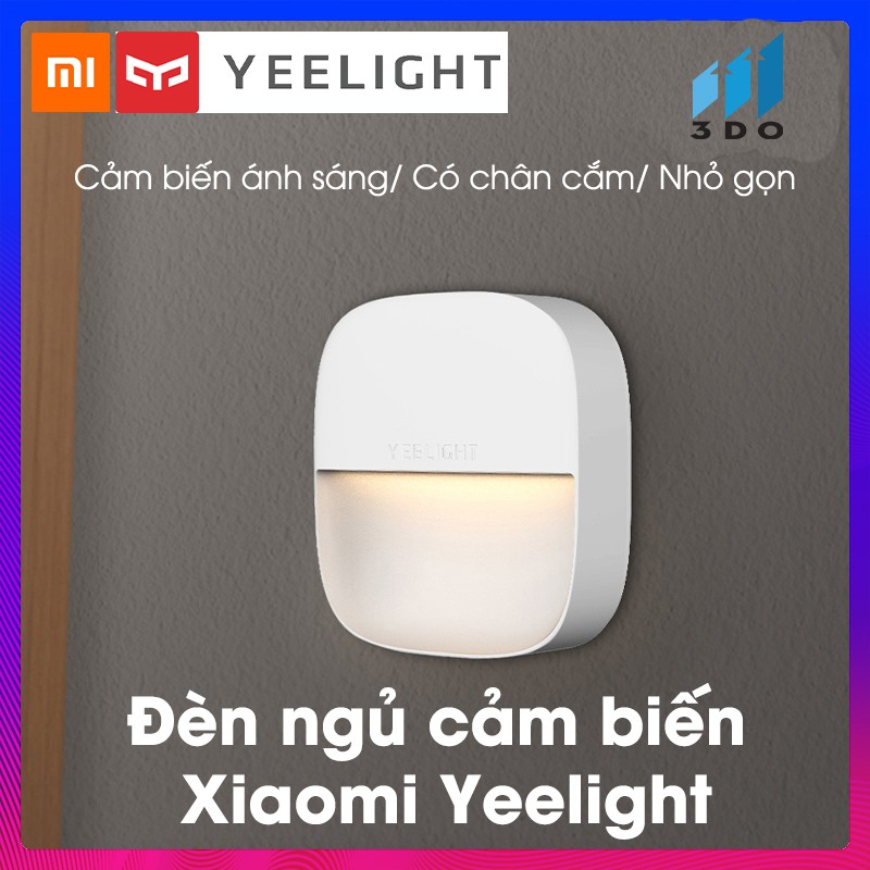 Đèn ngủ cảm ứng, đèn thông minh X.i.a.o.m.i Yeelight YLYD09YL, cảm biến ánh sáng tự động bật tắt, hình vuông 3DO