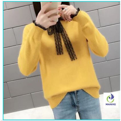 áo len nữ cổ đức phối nơ hàng quảng châu siêu xinh_kèm ảnh thât