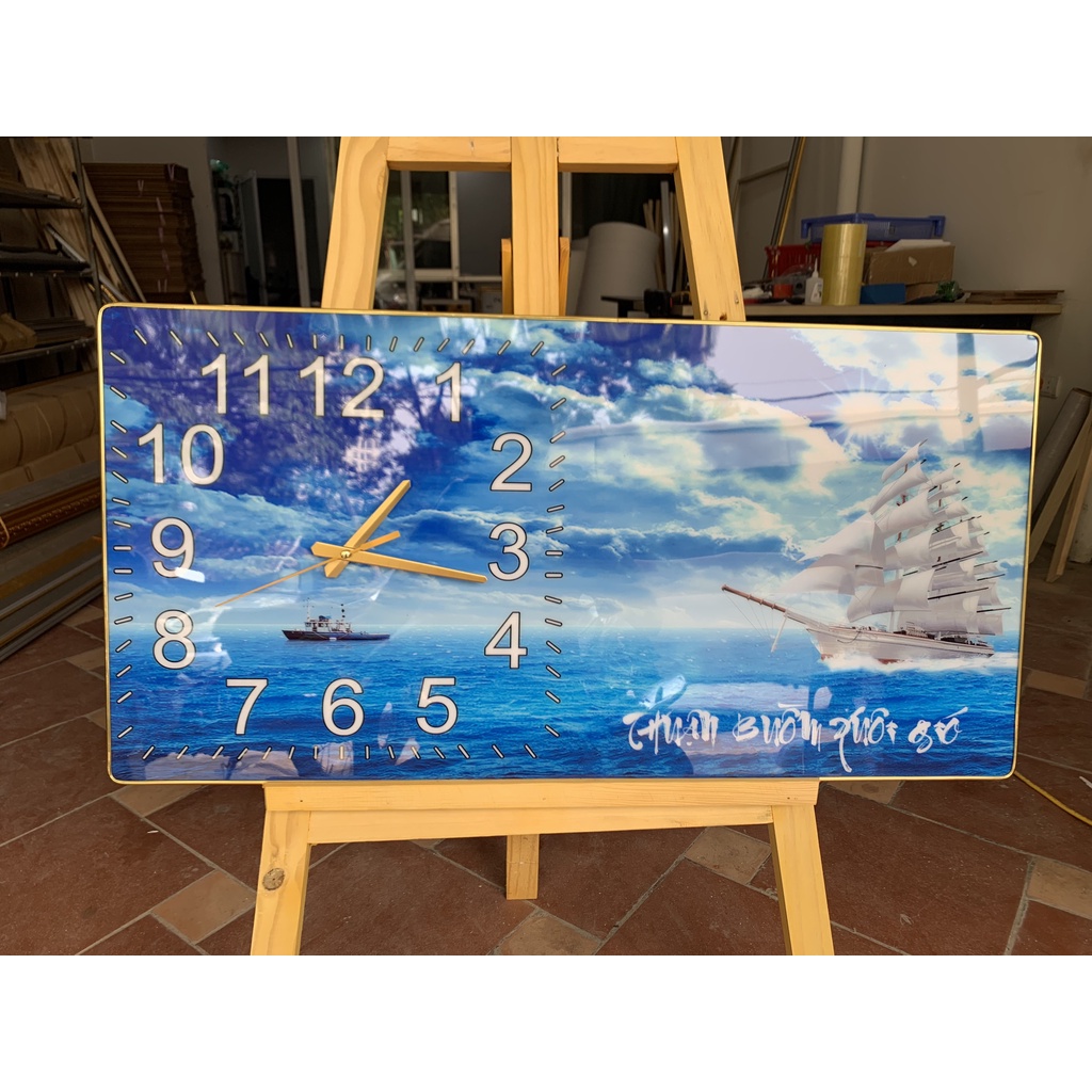 Tranh đồng hồ tráng gương 5D cao cấp giá xưởng