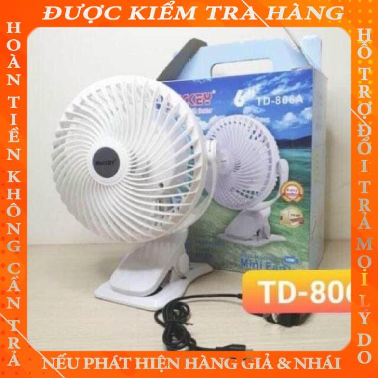 Quạt kẹp sạc tích điện Mickey TD806A vantrung