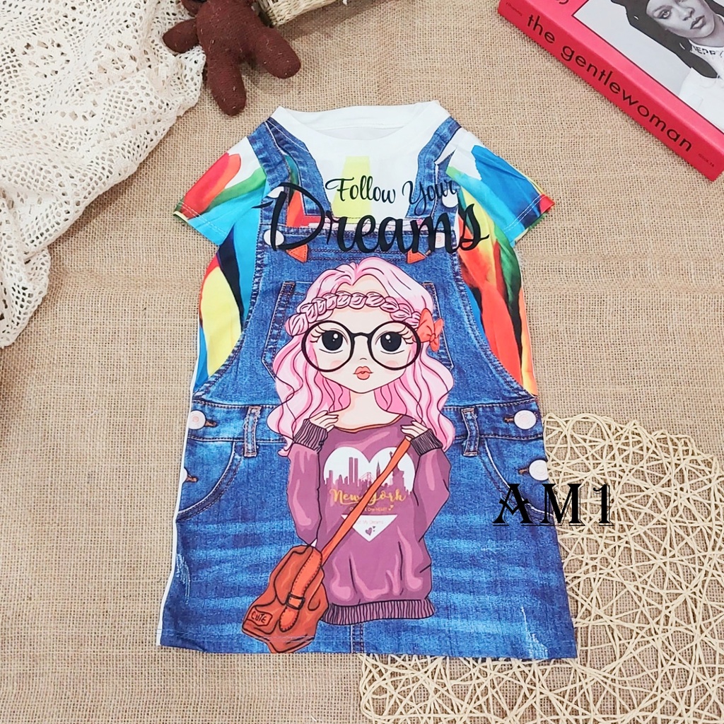 Váy bé gái Đầm bé gái in 3D size nhí đại TN22