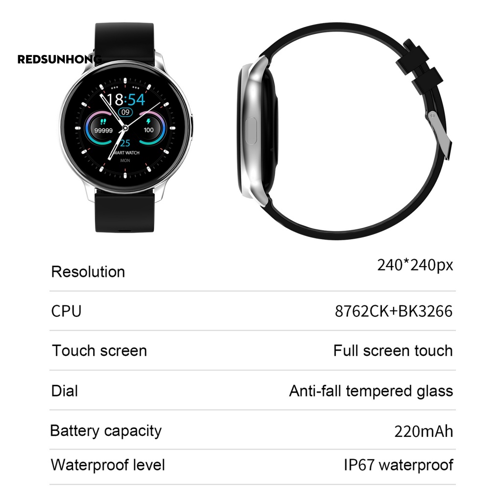 [RSH.z] Đồng Hồ Thông Minh Màn Hình Cảm Ứng Theo Dõi Giấc Ngủ Calo