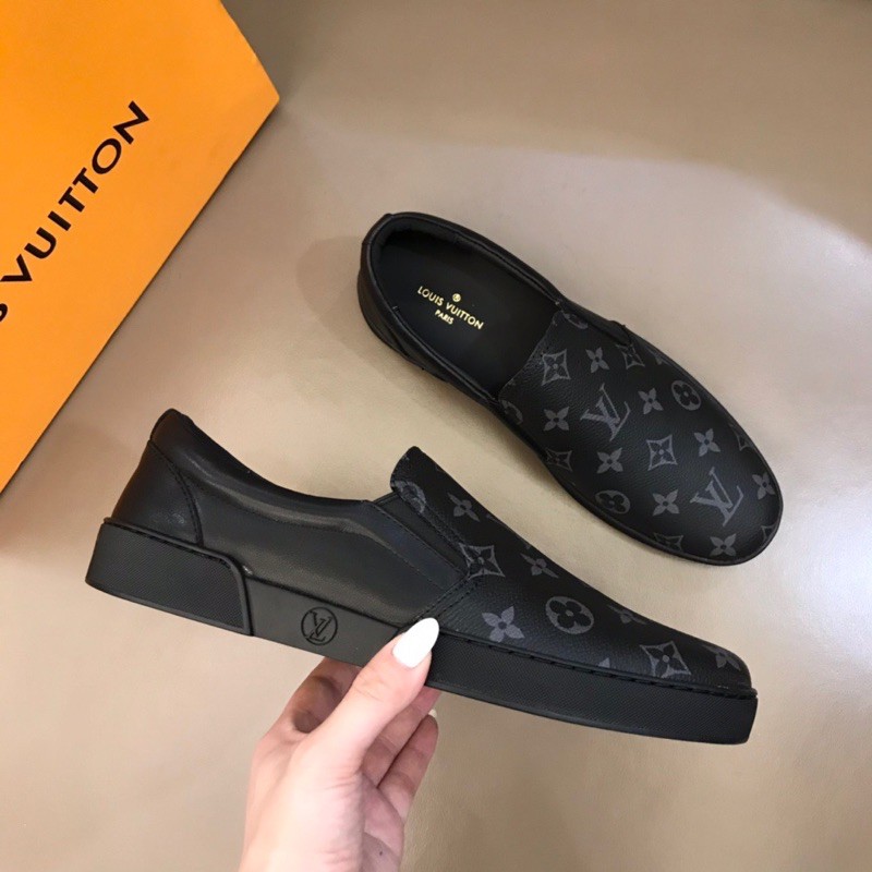 Giày lười da cho nam da thật cao cấp Louis Vuitton LV nhiều màu