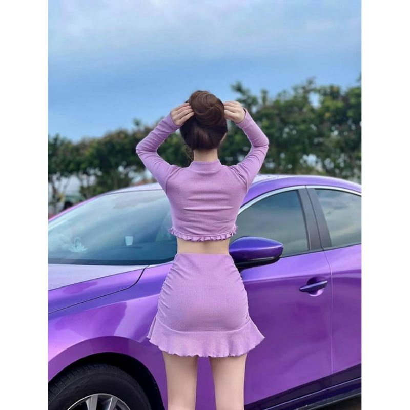 Sét áo tay dài + chân váy đuôi cá