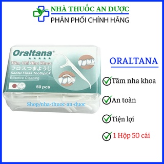Tăm chỉ nha khoa Oraltana tiệt trùng chính hãng – Hộp 50 cái xuất Nhật Bản made in Việt Nam