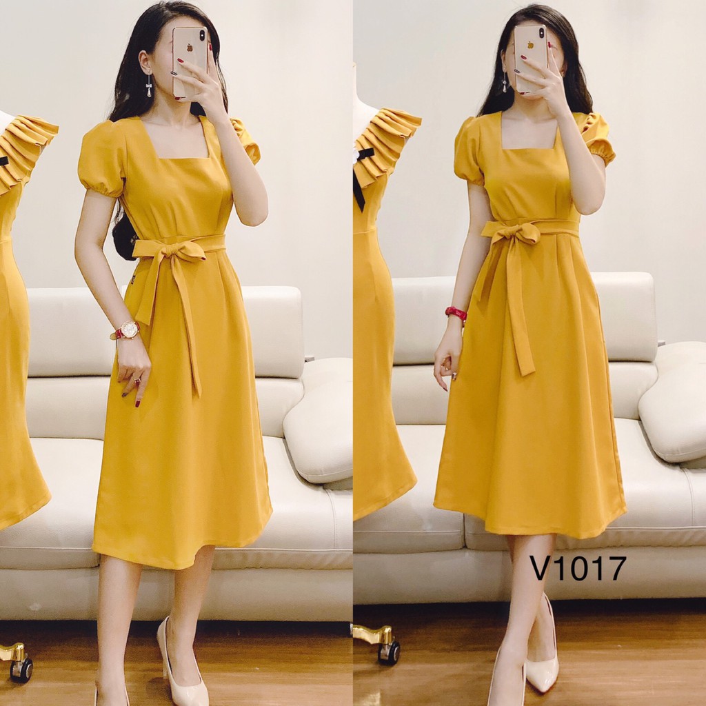 [ xả kho ] MiD Đầm suông V1017 Mie Design ảnh thật