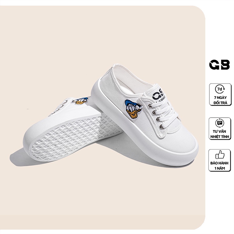 Giày Sneaker Nữ 2 Màu Vải Canvas Họa Tiết Họa Hình giayBOM GB Classics B1611