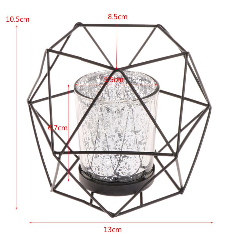 Giá Đỡ Đèn Cầy Bằng Kim Loại Họa Tiết Hình Học 3D Phong Cách Bắc Âu Độc Đáo