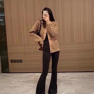 Hàng có sẵn!gucci!áo khoác cardigan dáng rộng giữ ấm thiết kế mới thời trang dành cho cặ