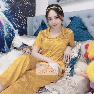 Bộ đồ ngủ nữ pyjama lụa gấm cao cấp - MAC boutique