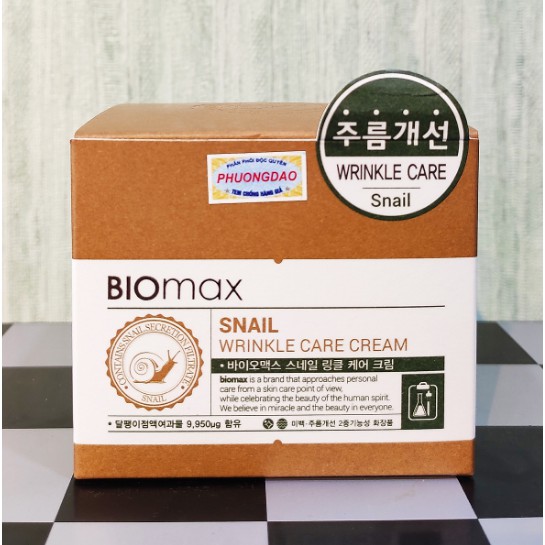 Kem dưỡng da thảo dược ốc sên cải thiện nếp nhăn và làm trắng Welcos biomax Snail wrinkle care cream 50g