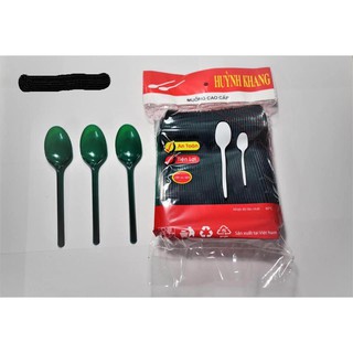 1000 muỗng nhựa màu xanh dùng 1 lần