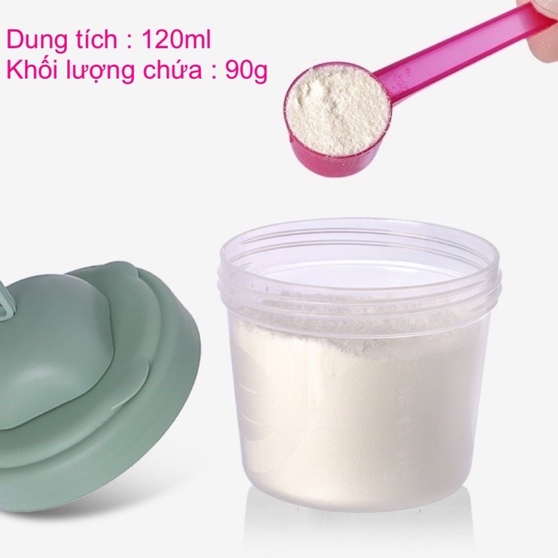 Hộp chia sữa cho bé, hộp đựng sữa bột, đồ ăn dặm có quai cầm tiện lợi