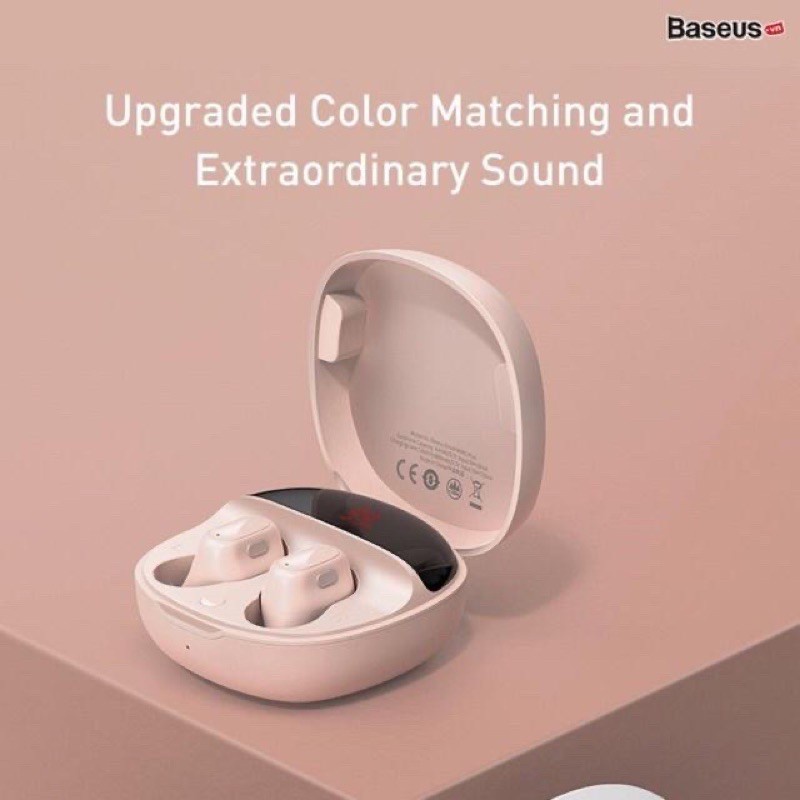 Tai Nghe Bluetooth mini Baseus Wm01 Plus Tws  5.0 Không Dây Chống Thấm Nước Thể Thao Hiển Thị Màn Hình LED Kỹ Thuật Số