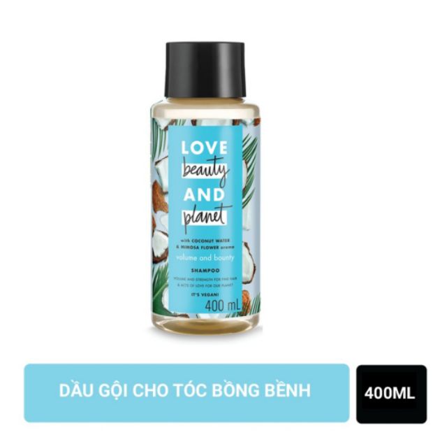 Combo giúp tóc bồng bềnh dầu gội và dầu xả Love beauty and Planet 400ml/chai