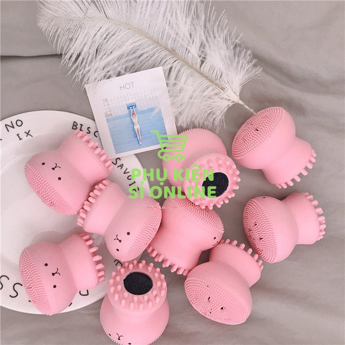 Cọ rửa mặt bạch tuột massage vệ sinh da mặt, tạo bọt tiện ích