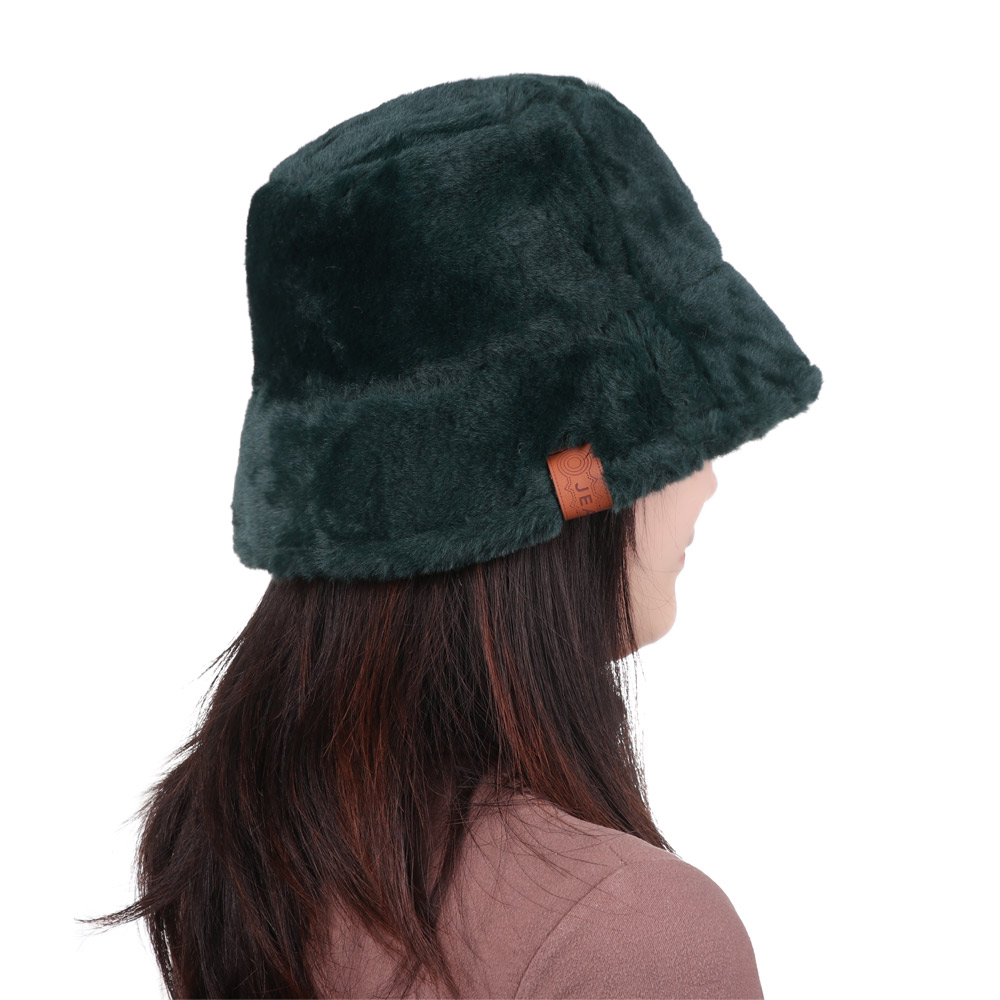 Mũ xô bằng chất liệu lông giả họa tiết da báo/màu trơn thời trang cho nữ