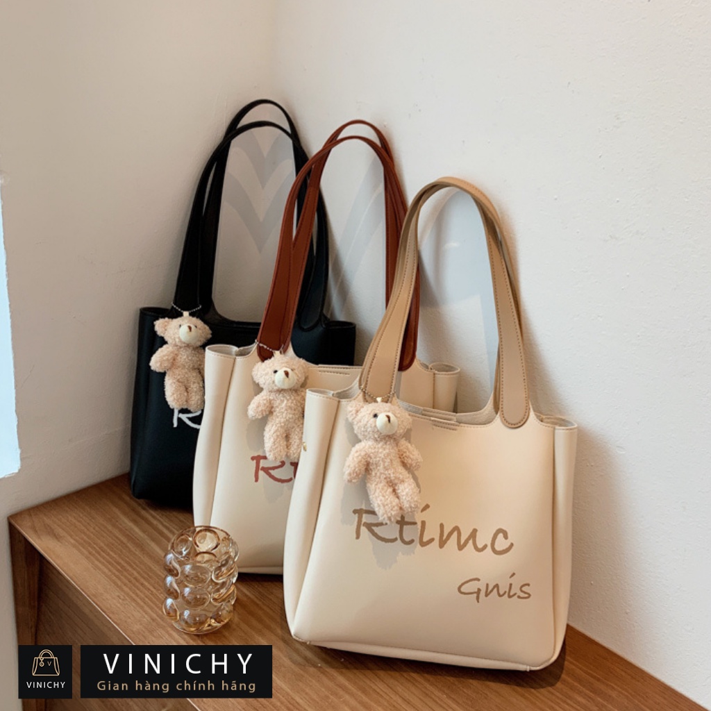 Túi Tote công sở nữ đeo chéo, túi đi chơi, đi học VINICHY, da cao cấp size 30cm HA216