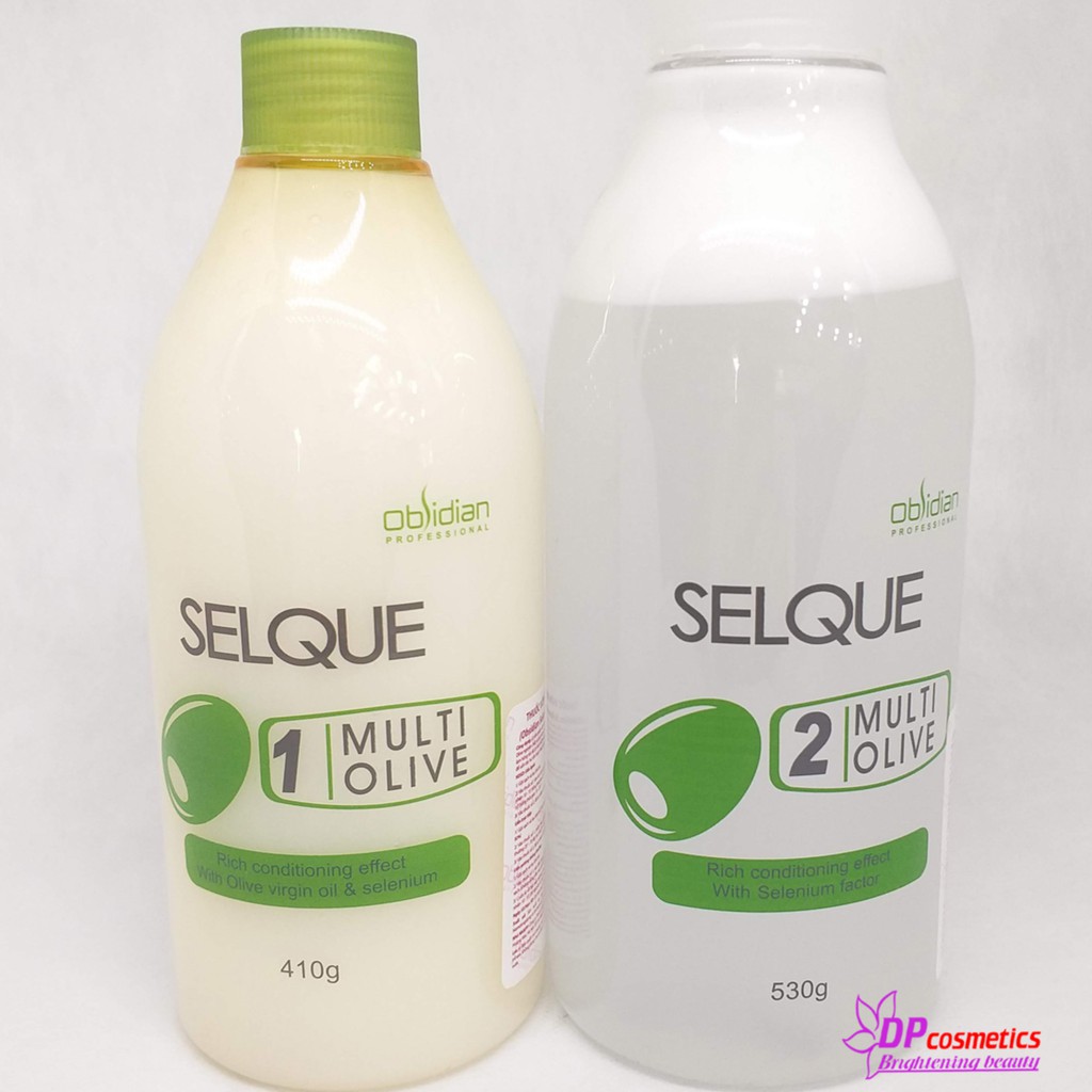 THUỐC UỐN TÓC OLIVE UỐN LẠNH SELQUE OBSIDIAN CAO CẤP 410ML+530ML