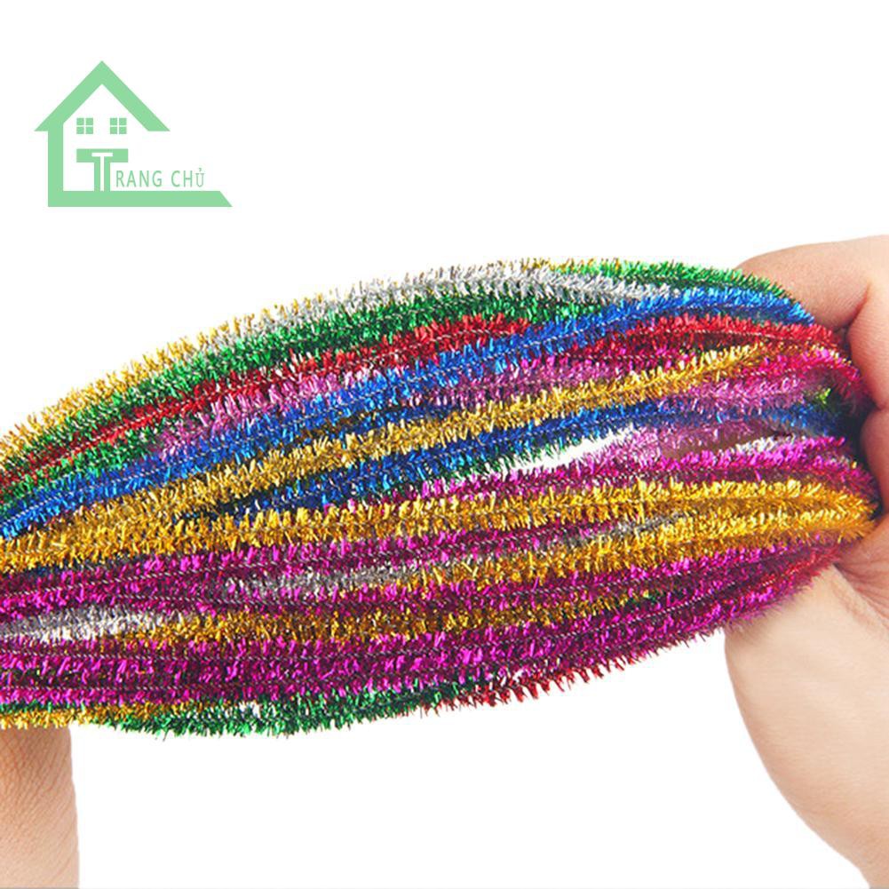 Set 100 Dây Kẽm Nhung Nhiều Màu Sắc Dùng Để Làm Đồ Trang Trí Thủ Công | BigBuy360 - bigbuy360.vn