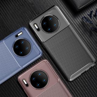 Huawei Mate 30 /Mate 30 Pro Luxury Carbon Fiber Slim Soft Hybrid Armor Silicone Phone Case Cover