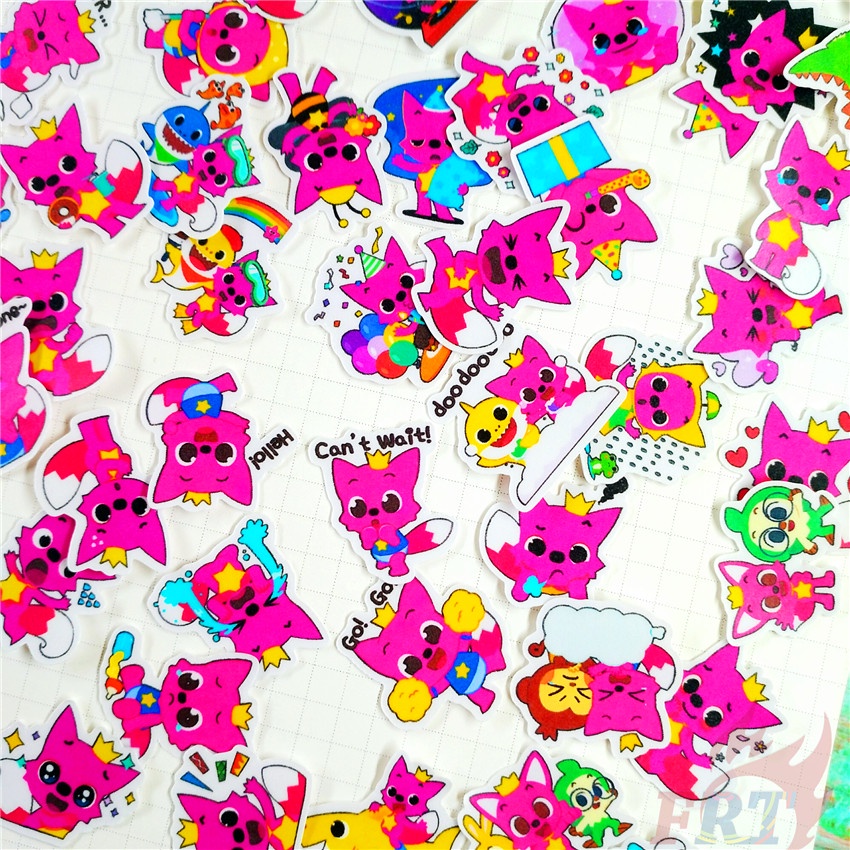 ★★★ Sticker Dán Trang Trí Nhật Ký Mini Pinkfong Q-1 ★★★ 60 Miếng Dán Trang Trí Album Thời Trang (Size: 2~3cm)