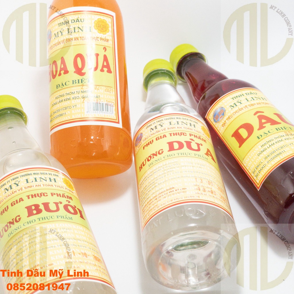 Hương liệu Mỹ Linh chuyên câu cá dâu , dừa ,bưởi , hoa quả, ngô, khoai, cốm, cốm sữa